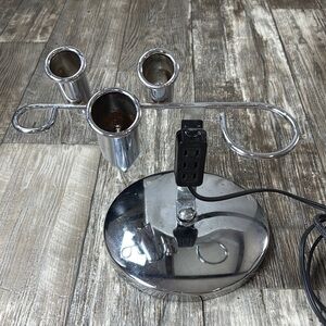 Vintage Leviton Chrome Hair Styling Tool Holder 3